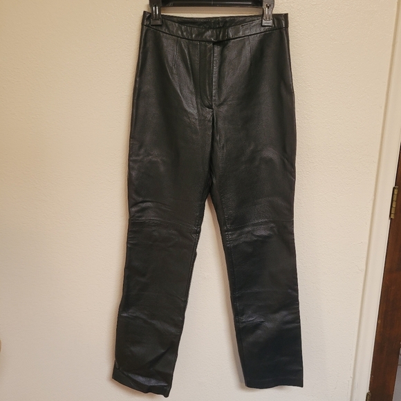 Massini Pants - Massini Black Leather Pants